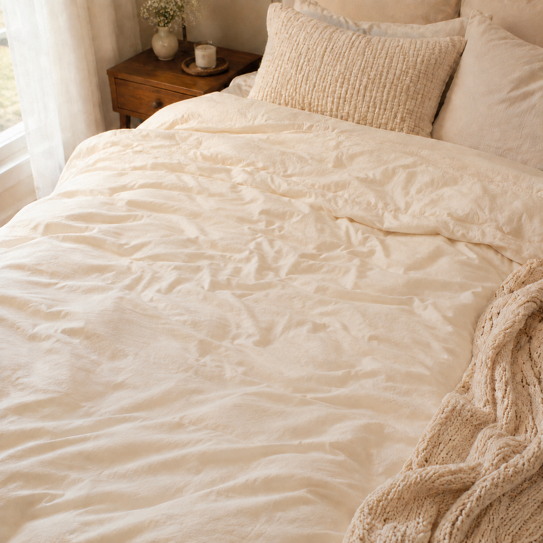 A cosy Sunday bedroom scene